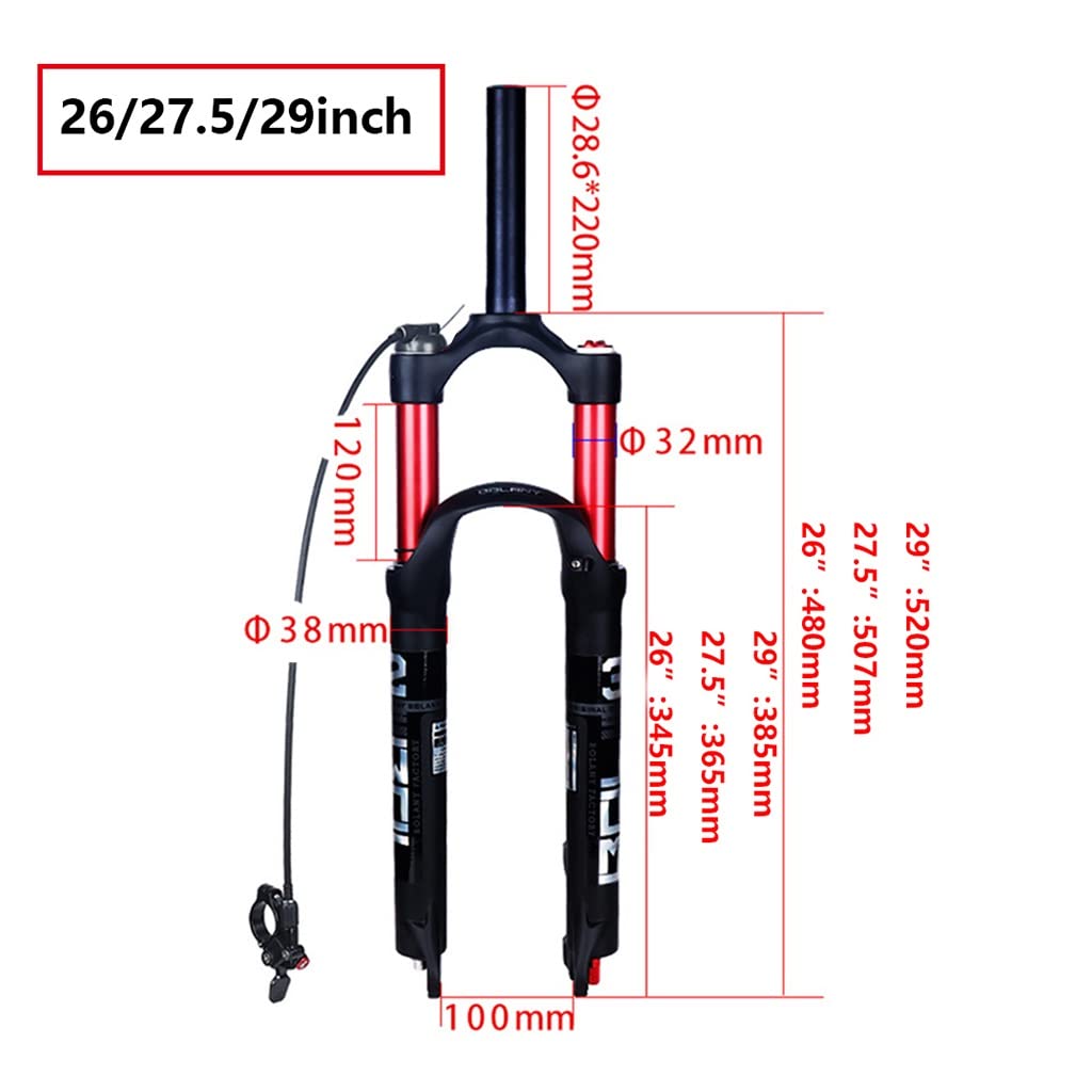Amazon.co.jp: マウンテンバイク エアフォーク 26 27.5 29インチ MTB